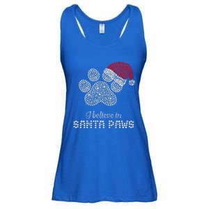 I Believe In Santa Paws Dog Lover Christmas Pajamas Cute Gift Ladies Essential Flowy Tank