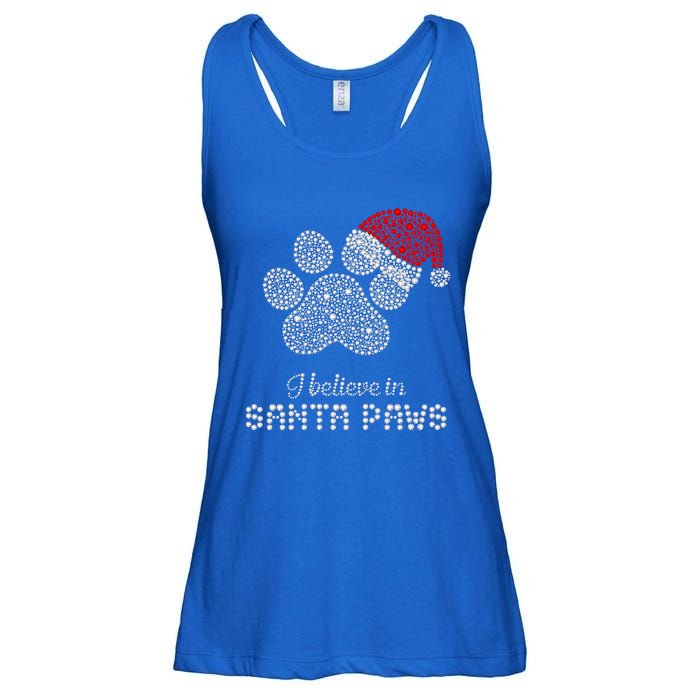 I Believe In Santa Paws Dog Lover Christmas Pajamas Cute Gift Ladies Essential Flowy Tank