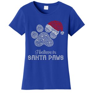 I Believe In Santa Paws Dog Lover Christmas Pajamas Cute Gift Women's T-Shirt