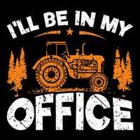 ILl Be In My Office Tractor Cooling Performance Crew T-Shirt