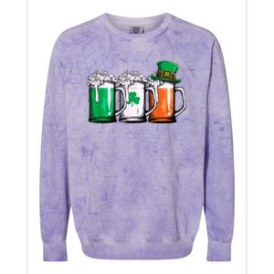 Irish Beer Ireland Flag St Patricks Day Colorblast Crewneck Sweatshirt