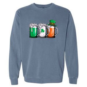 Irish Beer Ireland Flag St Patricks Day Garment-Dyed Sweatshirt