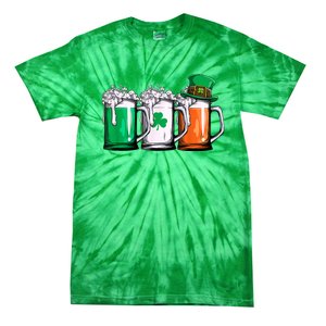 Irish Beer Ireland Flag St Patricks Day Tie-Dye T-Shirt