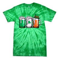 Irish Beer Ireland Flag St Patricks Day Tie-Dye T-Shirt