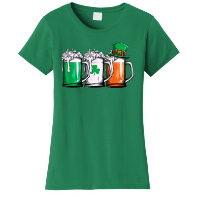 Irish Beer Ireland Flag St Patricks Day Women's T-Shirt