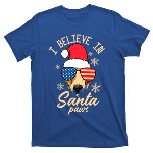 I Believe In Santa Paws Funny Christmas Santa Paws Funny Gift T-Shirt