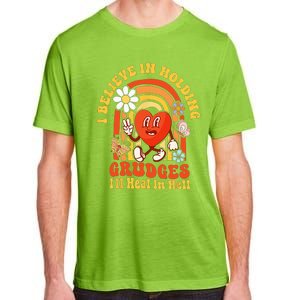 I Believe In Holding Grudges Ill Heal In Hell Rainbow Heart Adult ChromaSoft Performance T-Shirt