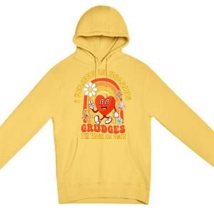 I Believe In Holding Grudges Ill Heal In Hell Rainbow Heart Premium Pullover Hoodie