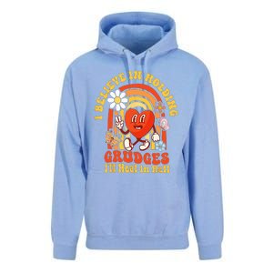 I Believe In Holding Grudges Ill Heal In Hell Rainbow Heart Unisex Surf Hoodie