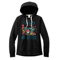 Ill Be In My Office Sewing Room Sewing Quilting Lovers Raglan Baseball Women's Fleece Hoodie