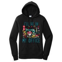 Ill Be In My Office Sewing Room Sewing Quilting Lovers Raglan Baseball Women's Pullover Hoodie