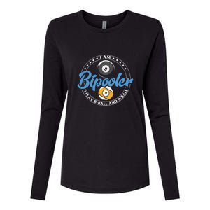 I'm Bipooler I Play 8 Ball And 9 Ball Billiards Dad Gift For Father’s Day Womens Cotton Relaxed Long Sleeve T-Shirt