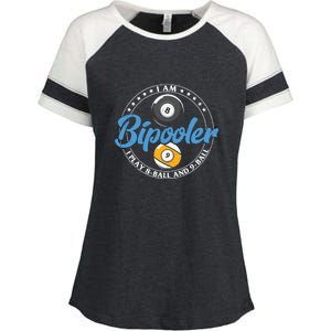 I'm Bipooler I Play 8 Ball And 9 Ball Billiards Dad Gift For Father’s Day Enza Ladies Jersey Colorblock Tee