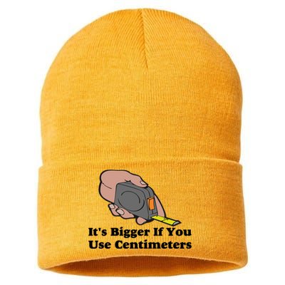 It's Bigger If You Use Centimeters Sustainable Knit Beanie