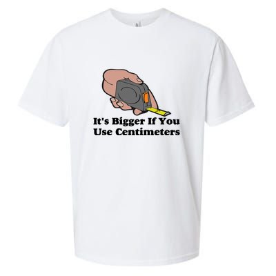 It's Bigger If You Use Centimeters Sueded Cloud Jersey T-Shirt