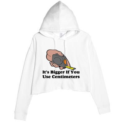 It's Bigger If You Use Centimeters Crop Fleece Hoodie