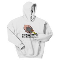 It's Bigger If You Use Centimeters Kids Hoodie