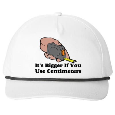 It's Bigger If You Use Centimeters Snapback Five-Panel Rope Hat