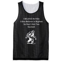 I Believe In You I Also Believe In Bigfoot Mesh Reversible Basketball Jersey Tank