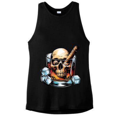 I’Ll Be In The Backyard Bourbon Whiskey Stogie Bourbon Lovers Sarcastic Ladies PosiCharge Tri-Blend Wicking Tank