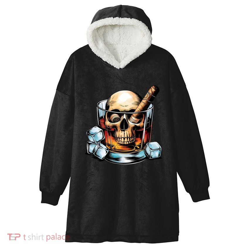 I’Ll Be In The Backyard Bourbon Whiskey Stogie Bourbon Lovers Sarcastic Hooded Wearable Blanket