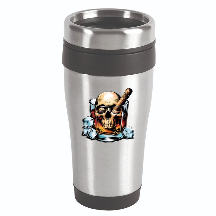 I’Ll Be In The Backyard Bourbon Whiskey Stogie Bourbon Lovers Sarcastic 16oz Travel Tumbler