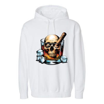 I’Ll Be In The Backyard Bourbon Whiskey Stogie Bourbon Lovers Sarcastic Garment-Dyed Fleece Hoodie