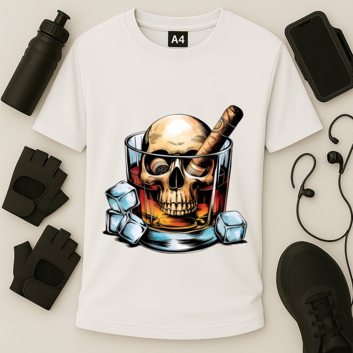 I’Ll Be In The Backyard Bourbon Whiskey Stogie Bourbon Lovers Sarcastic Cooling Performance Crew T-Shirt