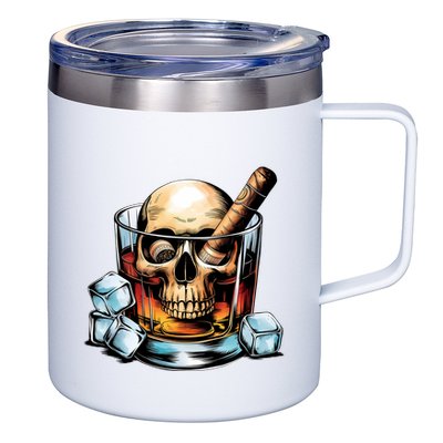 I’Ll Be In The Backyard Bourbon Whiskey Stogie Bourbon Lovers Sarcastic 12oz Stainless Steel Coffee Mug