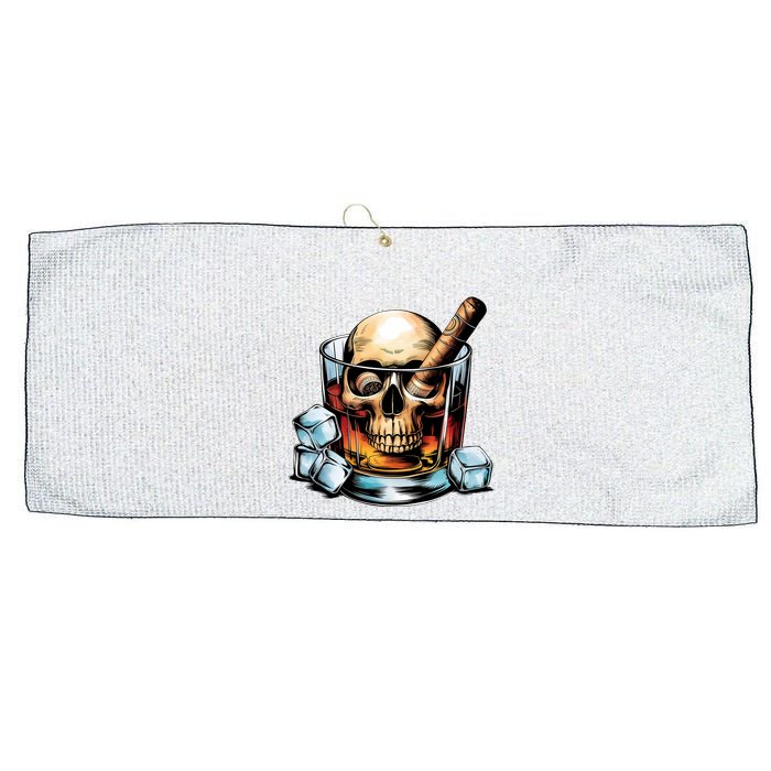 I’Ll Be In The Backyard Bourbon Whiskey Stogie Bourbon Lovers Sarcastic Large Microfiber Waffle Golf Towel