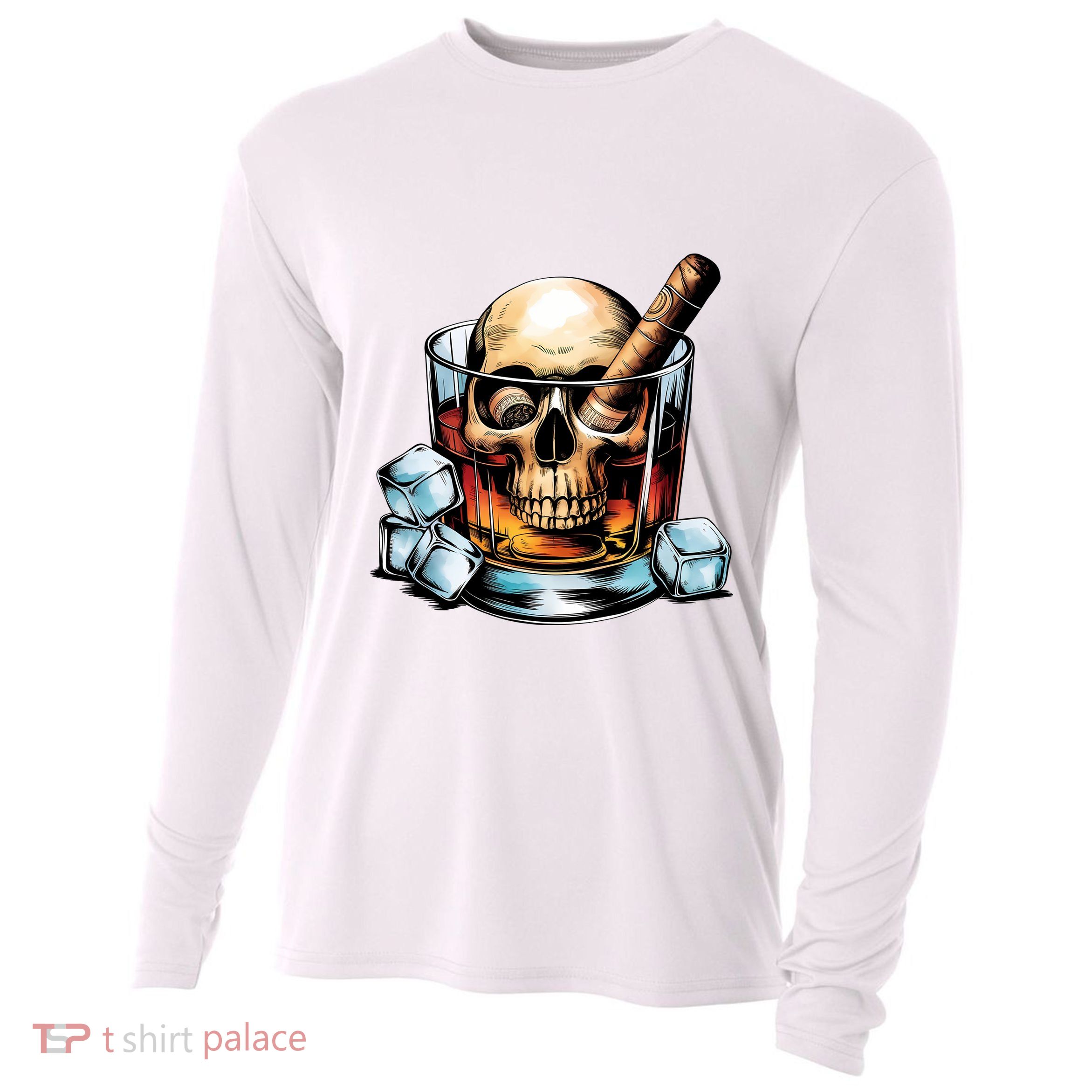 I’Ll Be In The Backyard Bourbon Whiskey Stogie Bourbon Lovers Sarcastic Cooling Performance Long Sleeve Crew