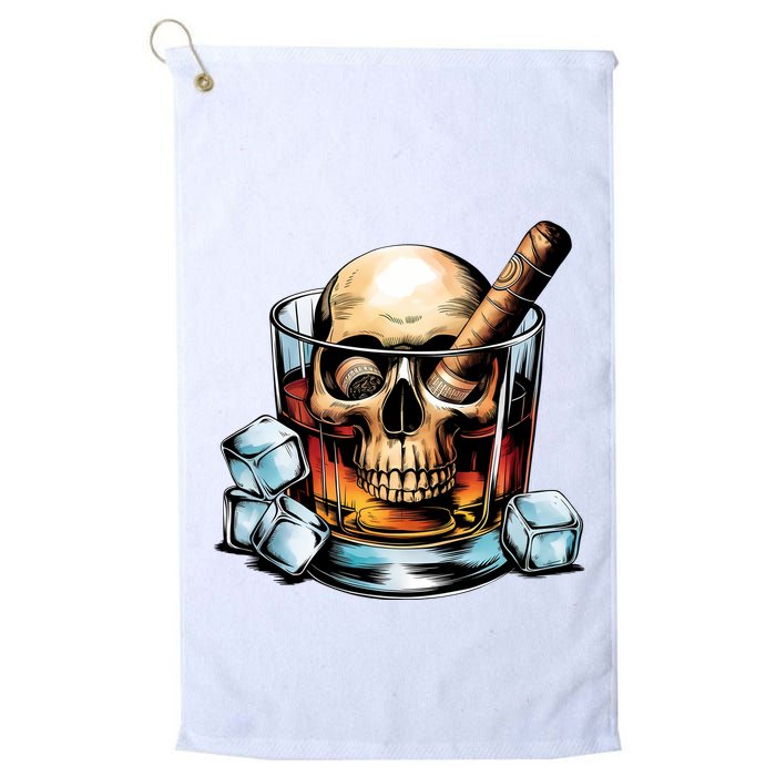 I’Ll Be In The Backyard Bourbon Whiskey Stogie Bourbon Lovers Sarcastic Golf Towel