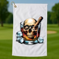 I’Ll Be In The Backyard Bourbon Whiskey Stogie Bourbon Lovers Sarcastic Golf Towel