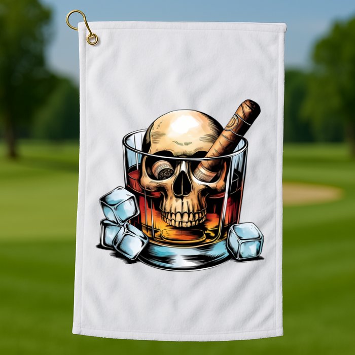 I’Ll Be In The Backyard Bourbon Whiskey Stogie Bourbon Lovers Sarcastic Golf Towel