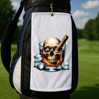I’Ll Be In The Backyard Bourbon Whiskey Stogie Bourbon Lovers Sarcastic Golf Towel