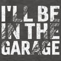 ILl Be In The Garage Dad Car Mechanic Garage Fathers Day Vector Backpack