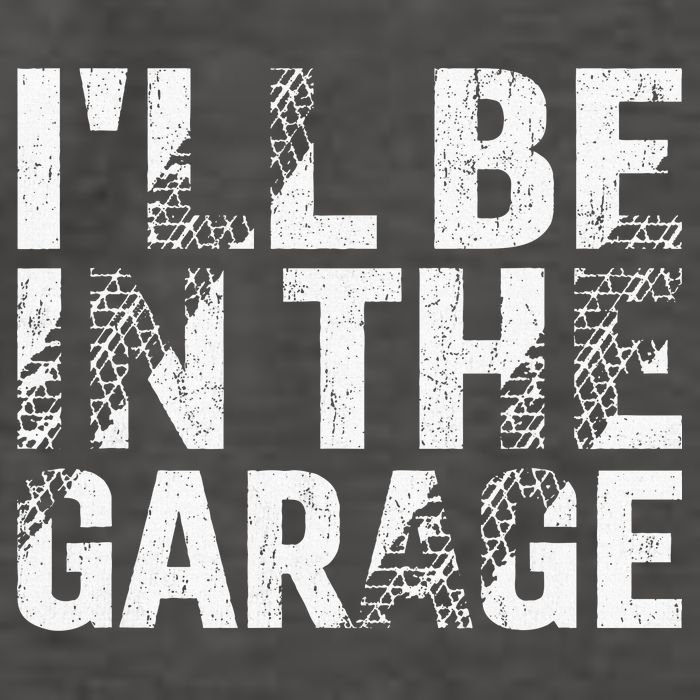 ILl Be In The Garage Dad Car Mechanic Garage Fathers Day Vector Backpack