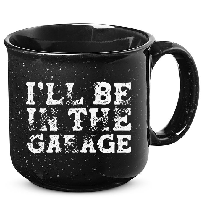 ILl Be In The Garage Auto Mechanic Project Car Builder 15oz Campfire Ceramic Mug