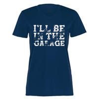 ILl Be In The Garage Auto Mechanic Project Car Builder Women's Momentum V-Neck T-Shirt