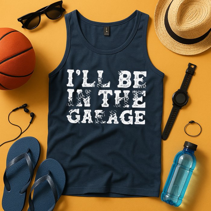 ILl Be In The Garage Auto Mechanic Project Car Builder Tank Top