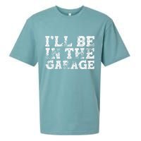 ILl Be In The Garage Auto Mechanic Project Car Builder Sueded Cloud Jersey T-Shirt