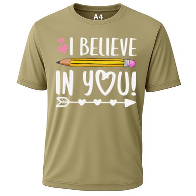 I Believe In You Teacher Testing Day Cooling Performance Crew T-Shirt