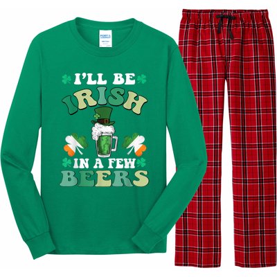 I'll Be Irish In A Few Beers Funny St. Patrick's Day Long Sleeve Pajama Set