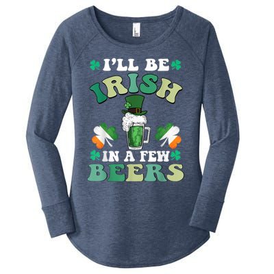 I'll Be Irish In A Few Beers Funny St. Patrick's Day Women's Perfect Tri Tunic Long Sleeve Shirt