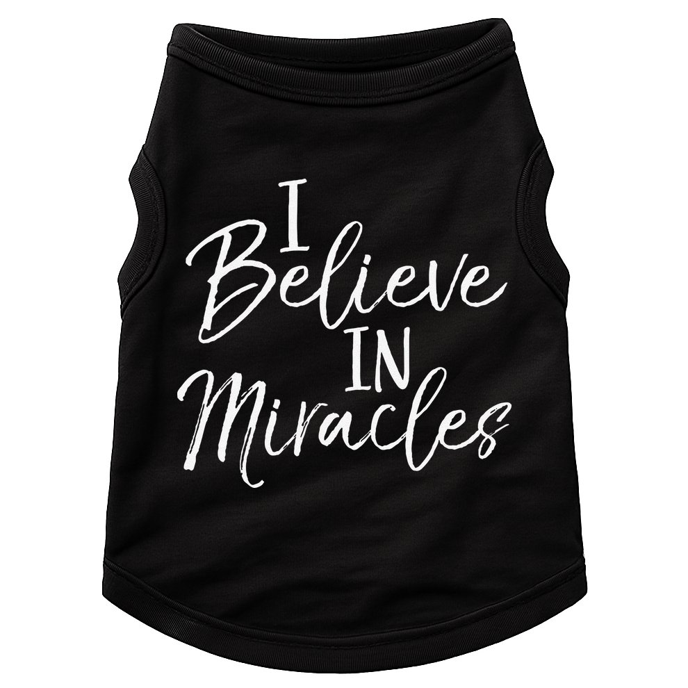 I Believe In Miracles Vintage Cool Bold Christian Doggie Tank