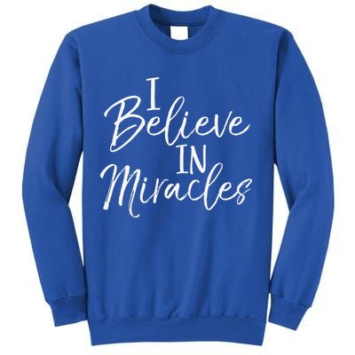 I Believe In Miracles Vintage Cool Bold Christian Sweatshirt