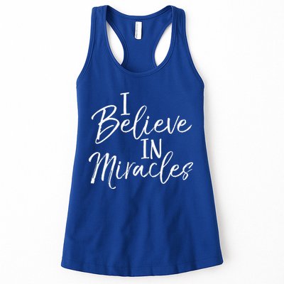I Believe In Miracles Vintage Cool Bold Christian Womens Tank Top