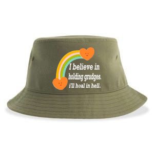 I Believe In Holding Grudges, I'll Heal In Hell Sustainable Bucket Hat