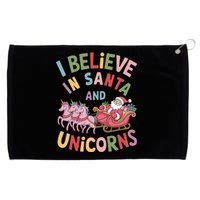 I Believe In Santa And Unicorns Grommeted Golf Towel