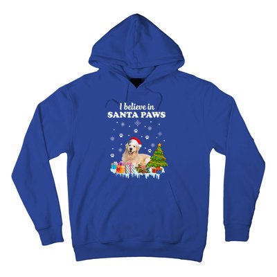 I Believe In Santa Paw Funny Golden Retriever Cute Christmas Gift Hoodie